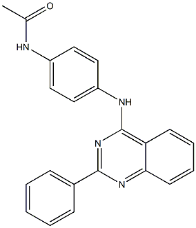 N-{4-[(2-phenyl-4-quinazolinyl)amino]phenyl}acetamide Struktur