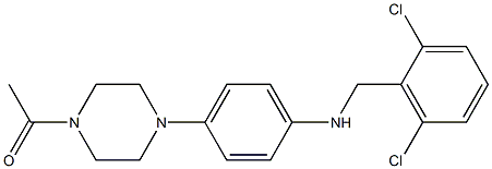 N-[4-(4-acetyl-1-piperazinyl)phenyl]-N-(2,6-dichlorobenzyl)amine Struktur