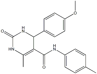 4-(4-methoxyphenyl)-6-methyl-N-(4-methylphenyl)-2-oxo-1,2,3,4-tetrahydropyrimidine-5-carboxamide Struktur