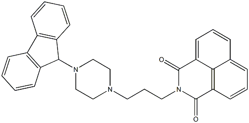 2-{3-[4-(9H-fluoren-9-yl)-1-piperazinyl]propyl}-1H-benzo[de]isoquinoline-1,3(2H)-dione Struktur