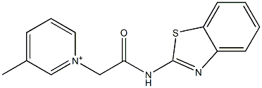 1-[2-(1,3-benzothiazol-2-ylamino)-2-oxoethyl]-3-methylpyridinium Struktur