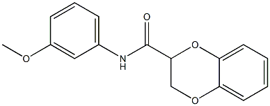 N-(3-methoxyphenyl)-2,3-dihydro-1,4-benzodioxine-2-carboxamide Struktur