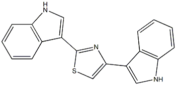 3-[4-(1H-indol-3-yl)-1,3-thiazol-2-yl]-1H-indole Struktur