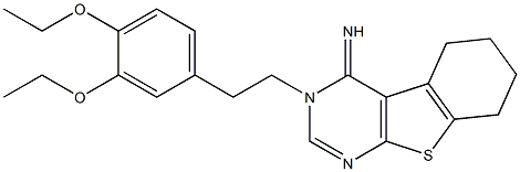 3-[2-(3,4-diethoxyphenyl)ethyl]-5,6,7,8-tetrahydro[1]benzothieno[2,3-d]pyrimidin-4(3H)-imine Struktur