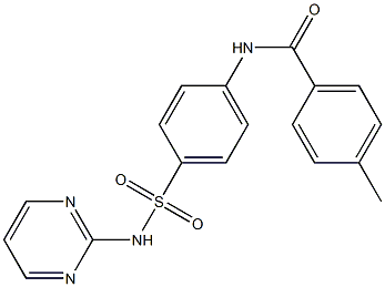 4-methyl-N-{4-[(2-pyrimidinylamino)sulfonyl]phenyl}benzamide Struktur