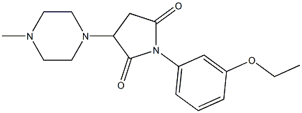 1-(3-ethoxyphenyl)-3-(4-methyl-1-piperazinyl)-2,5-pyrrolidinedione Struktur