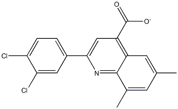 2-(3,4-dichlorophenyl)-6,8-dimethyl-4-quinolinecarboxylate Struktur