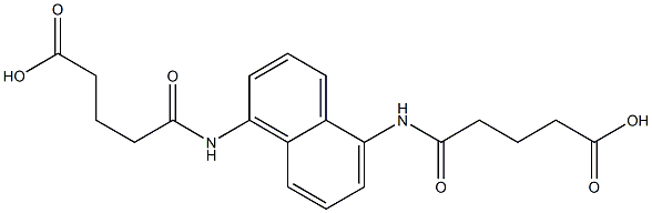 5-({5-[(4-carboxybutanoyl)amino]-1-naphthyl}amino)-5-oxopentanoic acid Struktur