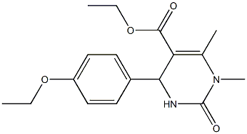 ethyl 4-(4-ethoxyphenyl)-1,6-dimethyl-2-oxo-1,2,3,4-tetrahydropyrimidine-5-carboxylate Struktur