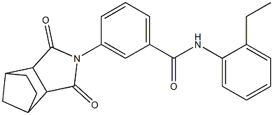 3-(3,5-dioxo-4-azatricyclo[5.2.1.0~2,6~]dec-4-yl)-N-(2-ethylphenyl)benzamide Struktur