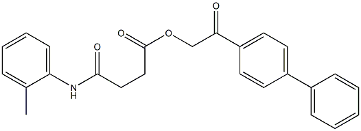 2-[1,1'-biphenyl]-4-yl-2-oxoethyl 4-oxo-4-(2-toluidino)butanoate Struktur