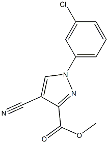 methyl 1-(3-chlorophenyl)-4-cyano-1H-pyrazole-3-carboxylate Struktur