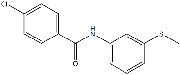 4-chloro-N-[3-(methylsulfanyl)phenyl]benzamide Struktur