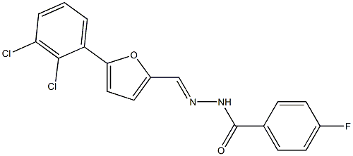 N'-{[5-(2,3-dichlorophenyl)-2-furyl]methylene}-4-fluorobenzohydrazide Struktur