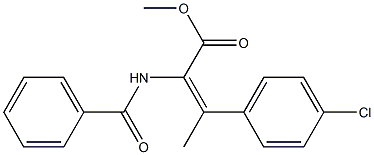 methyl 2-(benzoylamino)-3-(4-chlorophenyl)-2-butenoate Struktur