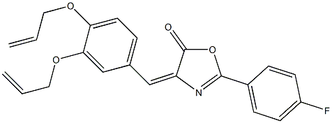 4-[3,4-bis(allyloxy)benzylidene]-2-(4-fluorophenyl)-1,3-oxazol-5(4H)-one Struktur