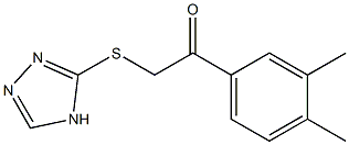 1-(3,4-dimethylphenyl)-2-(4H-1,2,4-triazol-3-ylsulfanyl)ethanone Struktur