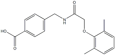 4-({[(2,6-dimethylphenoxy)acetyl]amino}methyl)benzoic acid Struktur