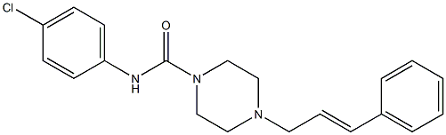 N-(4-chlorophenyl)-4-cinnamyl-1-piperazinecarboxamide Struktur