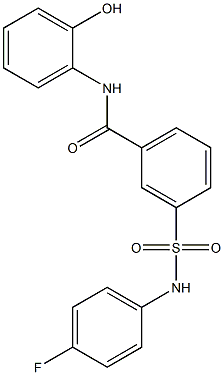 3-[(4-fluoroanilino)sulfonyl]-N-(2-hydroxyphenyl)benzamide Struktur