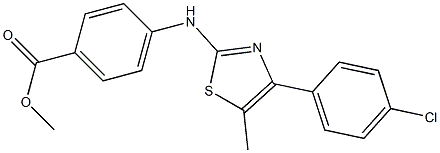 methyl 4-{[4-(4-chlorophenyl)-5-methyl-1,3-thiazol-2-yl]amino}benzoate Struktur