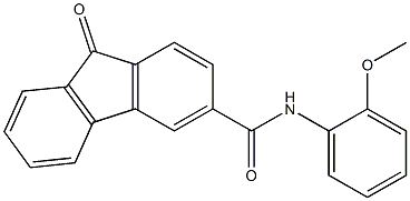 N-(2-methoxyphenyl)-9-oxo-9H-fluorene-3-carboxamide Struktur