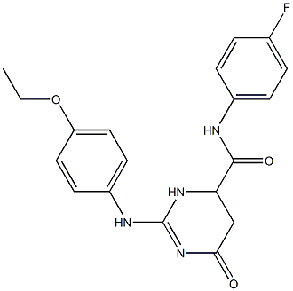 2-(4-ethoxyanilino)-N-(4-fluorophenyl)-6-oxo-3,4,5,6-tetrahydro-4-pyrimidinecarboxamide Struktur