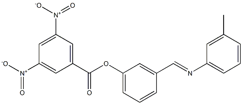 3-{[(3-methylphenyl)imino]methyl}phenyl 3,5-bisnitrobenzoate Struktur