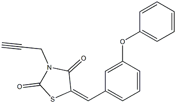 5-(3-phenoxybenzylidene)-3-(2-propynyl)-1,3-thiazolidine-2,4-dione Struktur