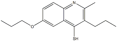 2-methyl-6-propoxy-3-propyl-4-quinolinethiol Struktur