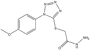 2-{[1-(4-methoxyphenyl)-1H-tetraazol-5-yl]sulfanyl}acetohydrazide Struktur