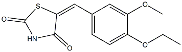 5-(4-ethoxy-3-methoxybenzylidene)-1,3-thiazolidine-2,4-dione Struktur