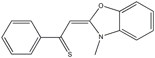 2-(3-methyl-1,3-benzoxazol-2(3H)-ylidene)-1-phenylethanethione Struktur