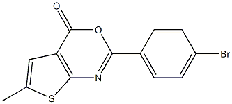 2-(4-bromophenyl)-6-methyl-4H-thieno[2,3-d][1,3]oxazin-4-one Struktur