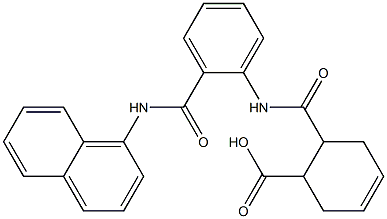 6-({2-[(1-naphthylamino)carbonyl]anilino}carbonyl)-3-cyclohexene-1-carboxylic acid Struktur