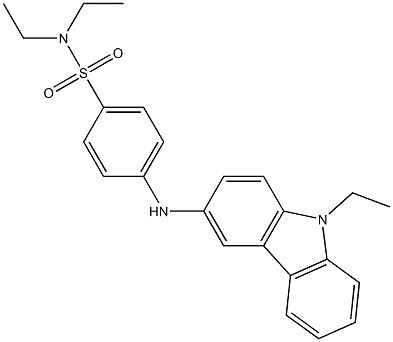 N,N-diethyl-4-[(9-ethyl-9H-carbazol-3-yl)amino]benzenesulfonamide Struktur