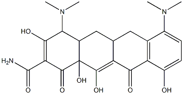 4,7-bis(dimethylamino)-3,10,12,12a-tetrahydroxy-1,11-dioxo-1,4,4a,5,5a,6,11,12a-octahydro-2-naphthacenecarboxamide Struktur