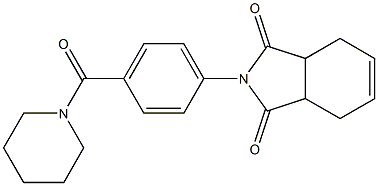 2-[4-(1-piperidinylcarbonyl)phenyl]-3a,4,7,7a-tetrahydro-1H-isoindole-1,3(2H)-dione Struktur