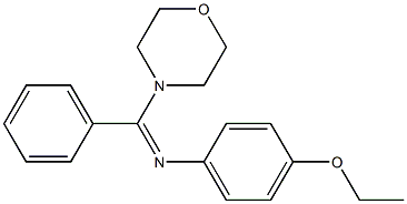 4-ethoxy-N-[4-morpholinyl(phenyl)methylene]aniline Struktur