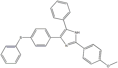 methyl 4-{5-phenyl-4-[4-(phenylsulfanyl)phenyl]-1H-imidazol-2-yl}phenyl ether Struktur