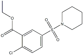 ethyl 2-chloro-5-(piperidin-1-ylsulfonyl)benzoate Struktur