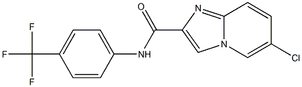 6-chloro-N-[4-(trifluoromethyl)phenyl]imidazo[1,2-a]pyridine-2-carboxamide Struktur