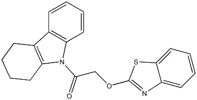 1,3-benzothiazol-2-yl 2-oxo-2-(1,2,3,4-tetrahydro-9H-carbazol-9-yl)ethyl ether Struktur