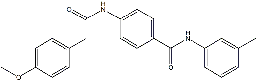 4-{[(4-methoxyphenyl)acetyl]amino}-N-(3-methylphenyl)benzamide Struktur