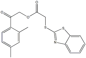 2-(2,4-dimethylphenyl)-2-oxoethyl (1,3-benzothiazol-2-ylsulfanyl)acetate Struktur