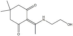 2-{1-[(2-hydroxyethyl)amino]ethylidene}-5,5-dimethyl-1,3-cyclohexanedione Struktur