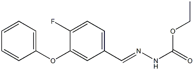 ethyl 2-(4-fluoro-3-phenoxybenzylidene)hydrazinecarboxylate Struktur