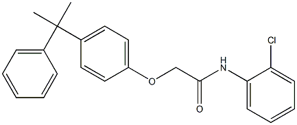 N-(2-chlorophenyl)-2-[4-(1-methyl-1-phenylethyl)phenoxy]acetamide Struktur