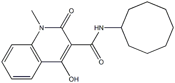 N-cyclooctyl-4-hydroxy-1-methyl-2-oxo-1,2-dihydro-3-quinolinecarboxamide Struktur