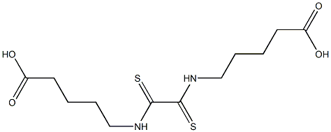 5-({2-[(4-carboxybutyl)amino]-2-thioxoethanethioyl}amino)pentanoic acid Struktur